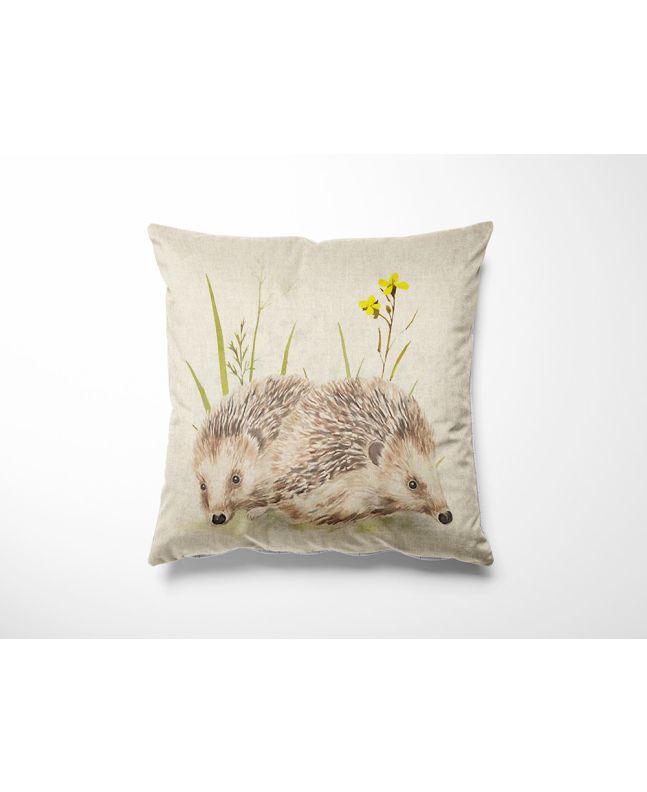 Linen Look Panama Panels, Hedgehogs