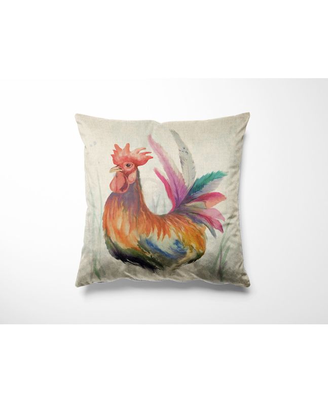 Linen Look Panama Panels, Rooster
