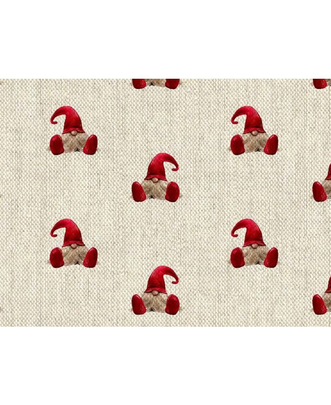 Linen Look Printed Panama, Christmas Elf
