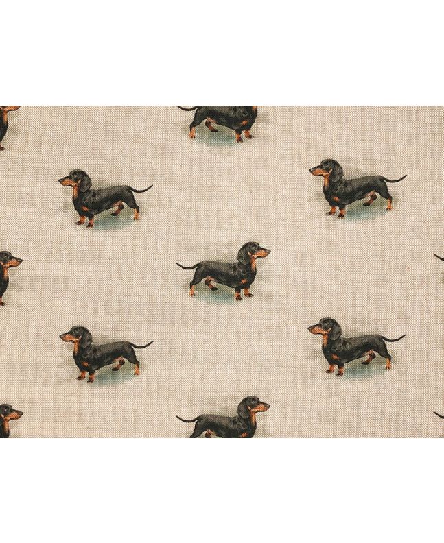 Linen Look Printed Panama, Dachsunds