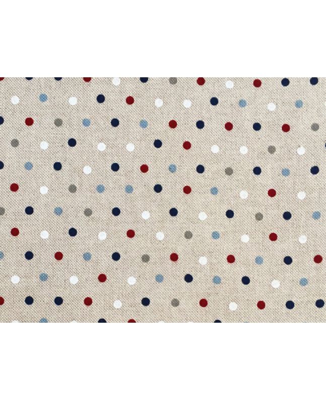 Linen Look Printed Panama, Dots, Nautical