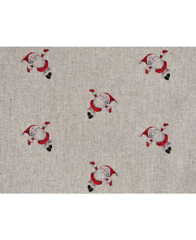  Linen Look Printed Panama, Flying Santa
