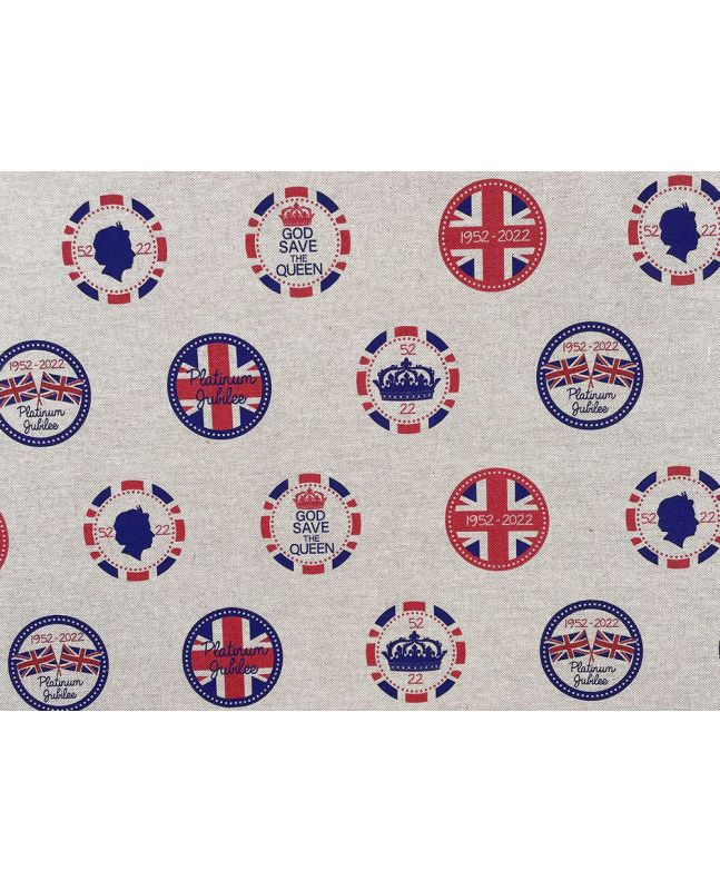 Linen Look Printed Panama, Jubilee