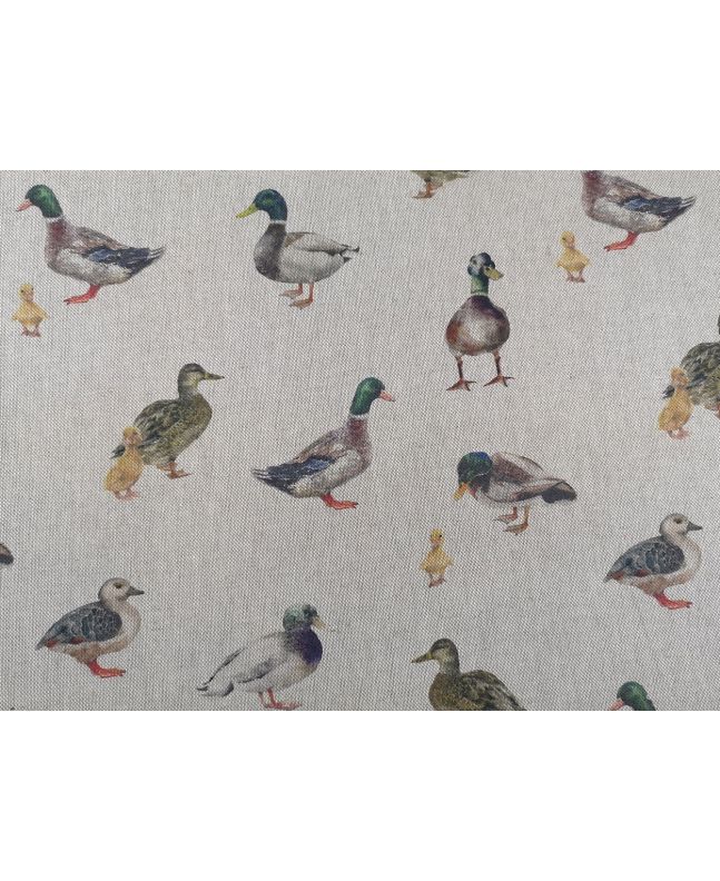 Linen Look Printed Panama, Mallards