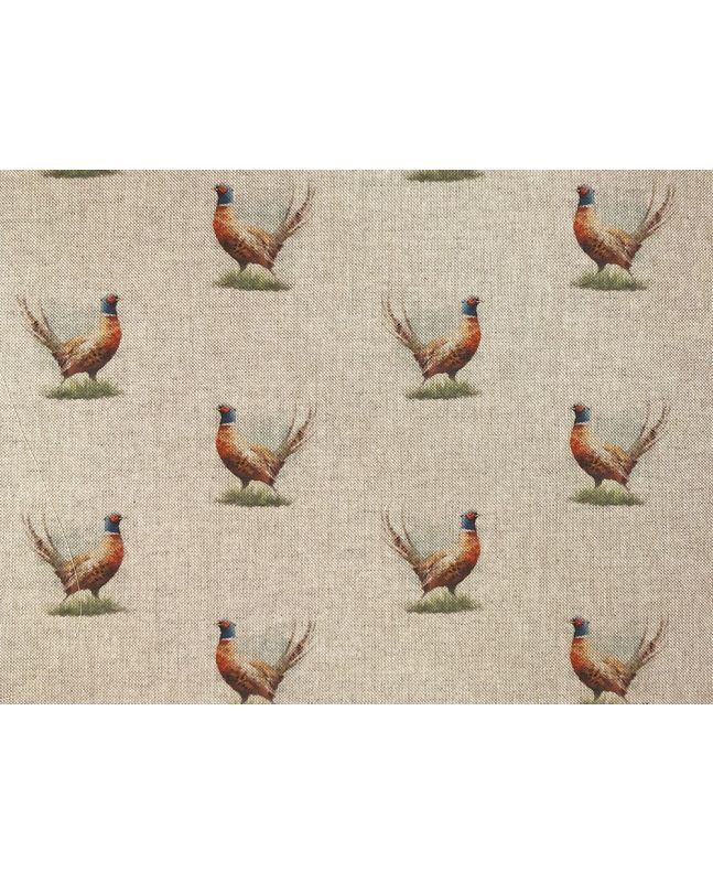 Linen Look Printed Panama, Pheasant