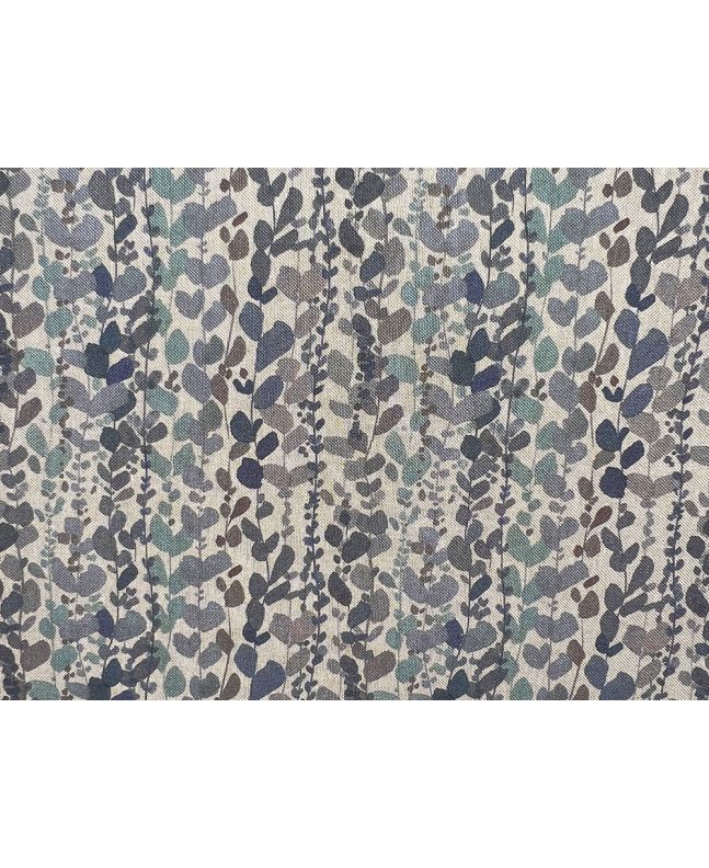 Linen Look Printed Panama, Wisteria, Azure