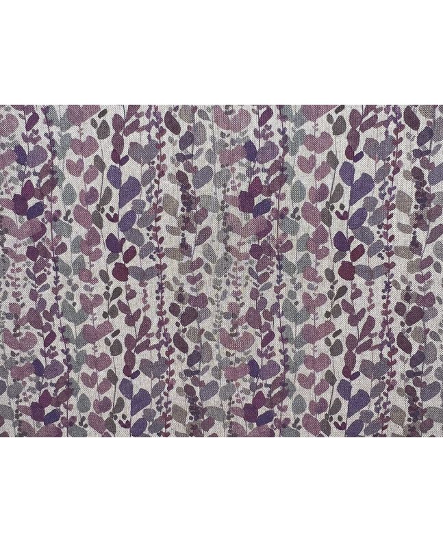 Linen Look Printed Panama, Wisteria, Heather