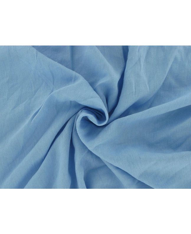 Linen Look Weave Plain Cotton, Light Blue