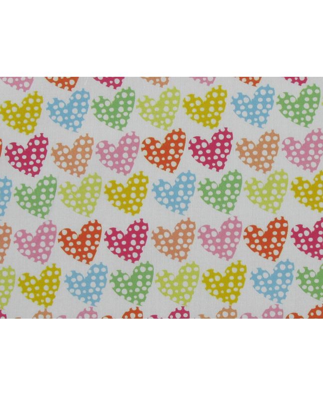 Love Heart Spots Cotton Print