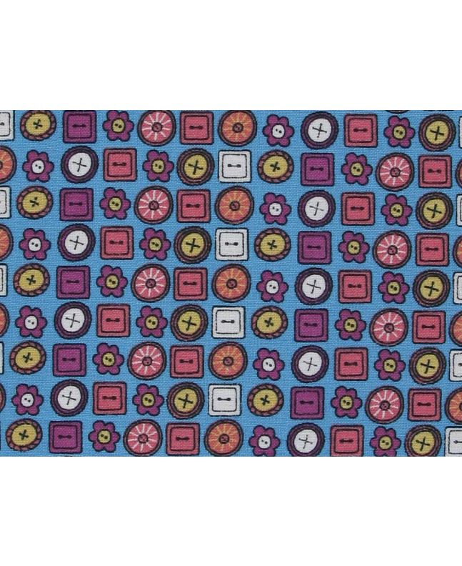 Made with Love Cotton Print, Buttons