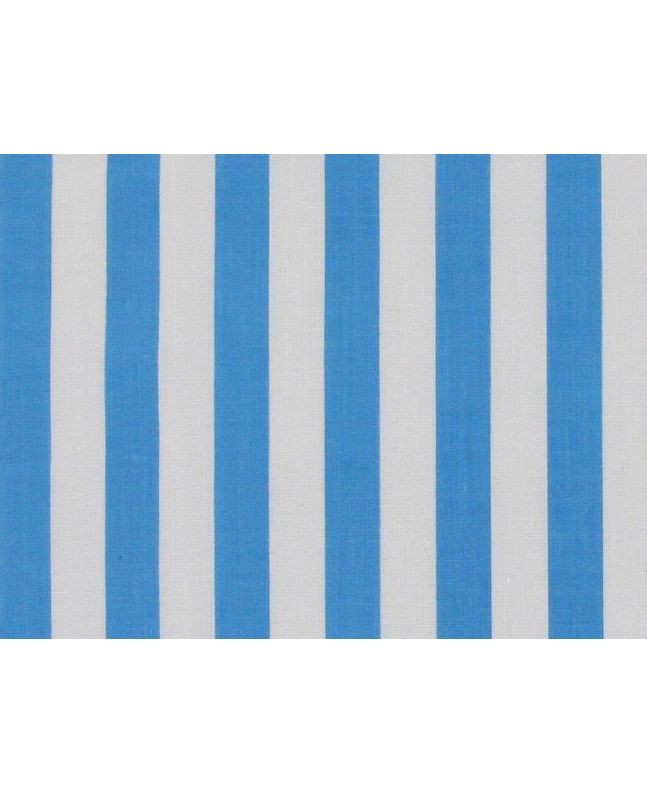Medium 1cm Stripe Polycotton Print, Light Blue