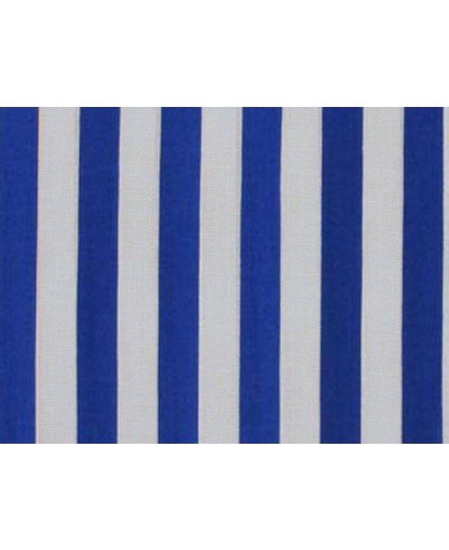 Medium 1cm Stripe Polycotton Print, Royal Blue