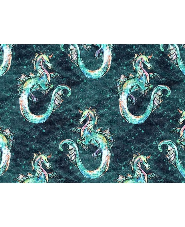 Merboys Cotton Print, Mini Adventure, Sea Monster