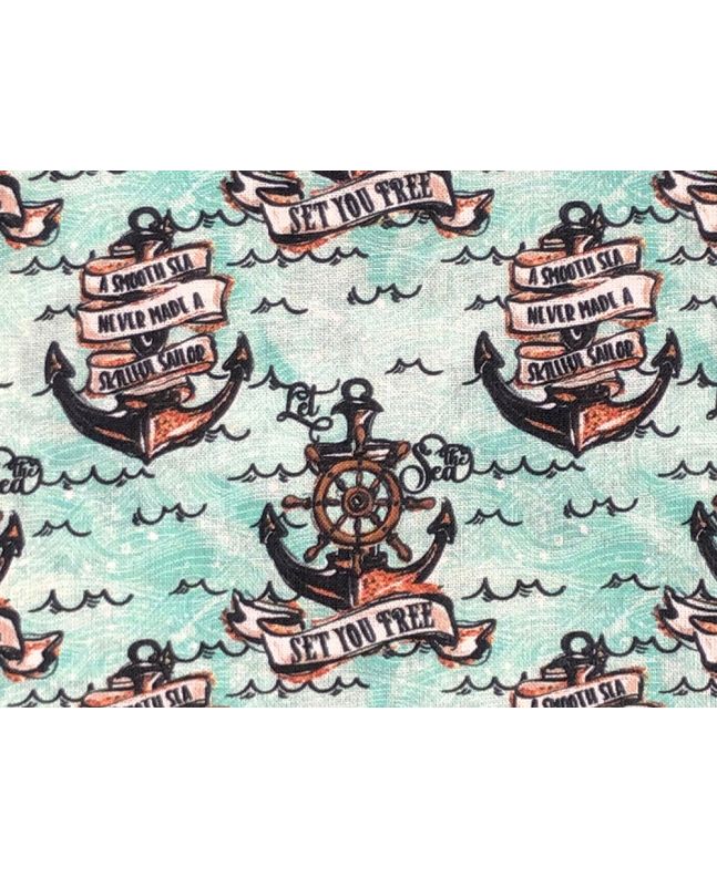 Merboys Cotton Print, Mini Adventure, Seascape
