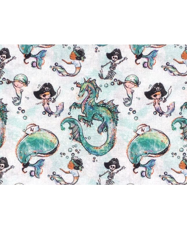 Merboys Cotton Print, Pirate Adventure, Light