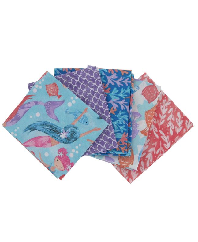 Mermaid Adventure Cotton Fat Quarter 5 Pack
