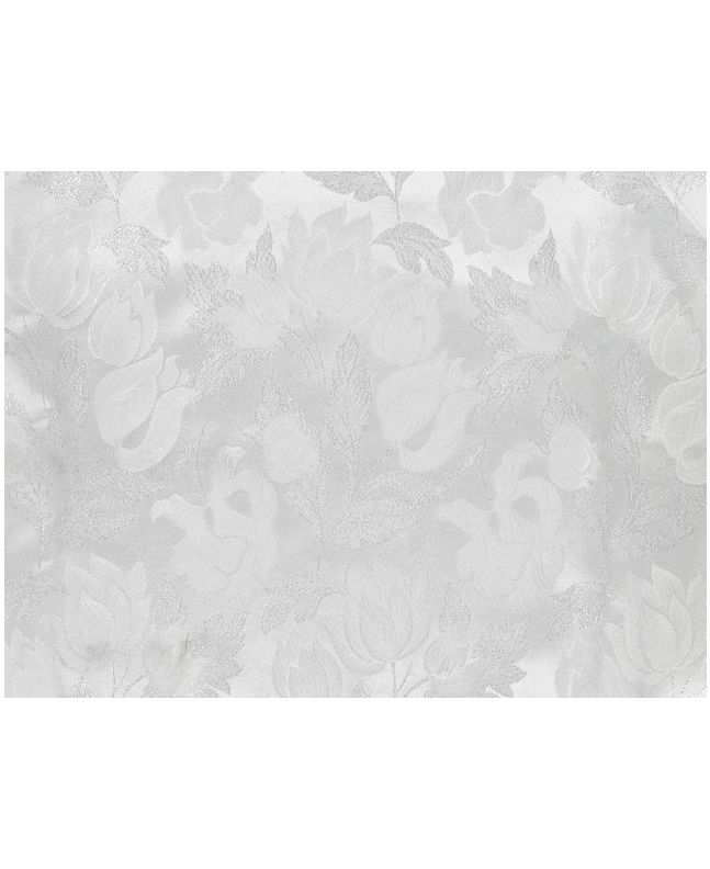 Metallic Brocade Flowers - Silver