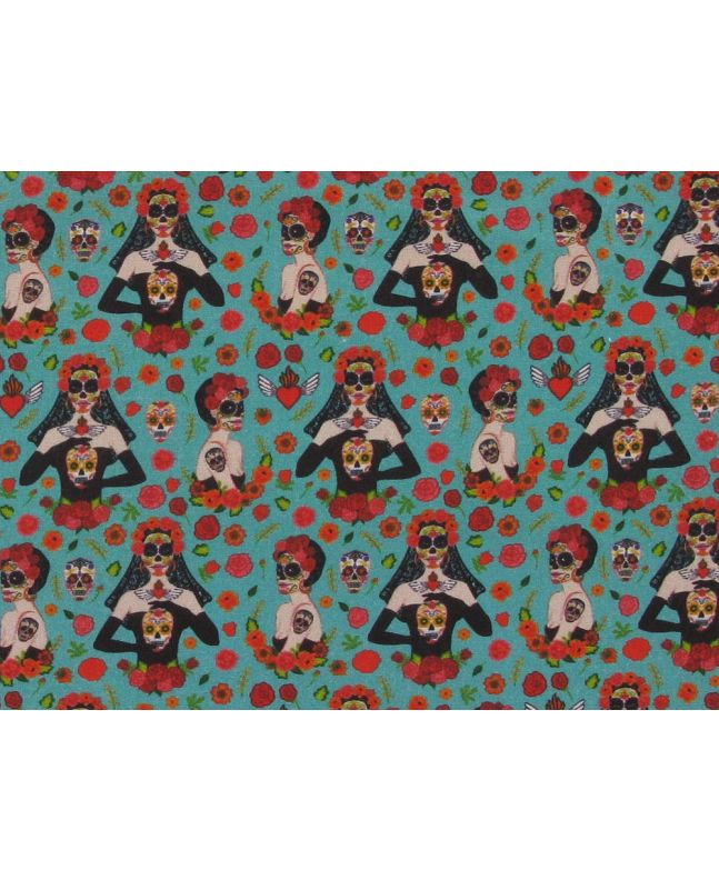 Mexicana Spooks Cotton Print