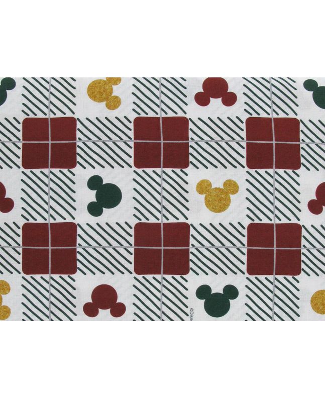 Mickey Christmas Tartan Digital Cotton