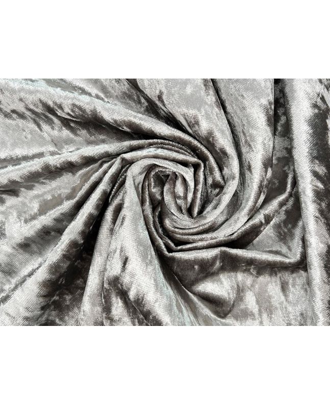 Milano Glitz Heavy Crushed Velvet, Steel