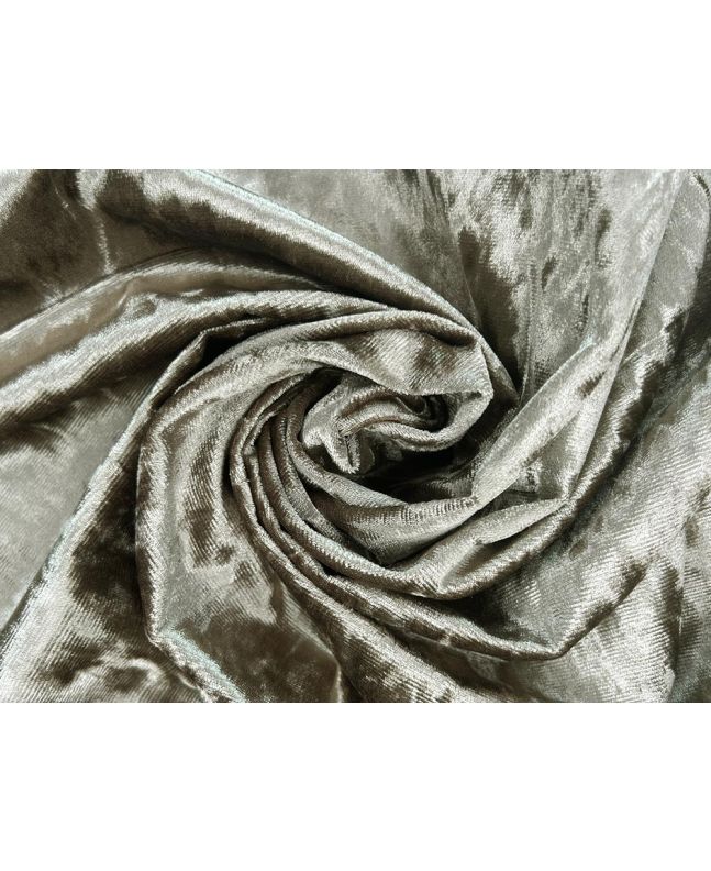 Milano Glitz Heavy Crushed Velvet, Truffle