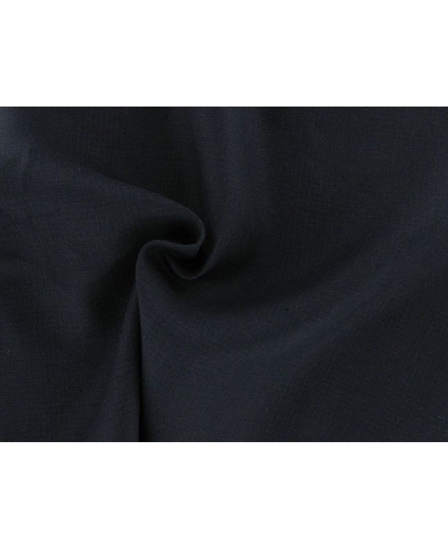 Milestone Faint Check Twill Soft Touch Irish Linen, Navy