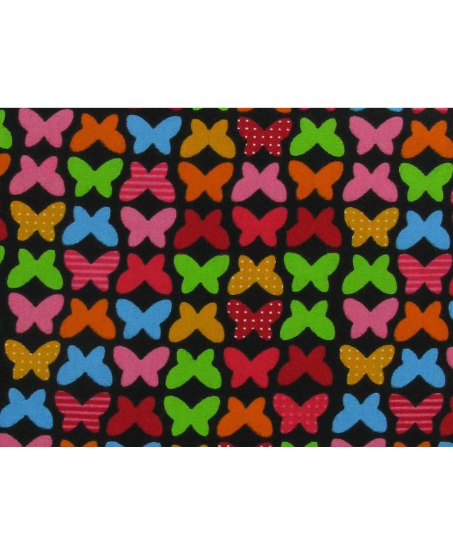 Mini Butterfly Cotton Poplin Print, Red