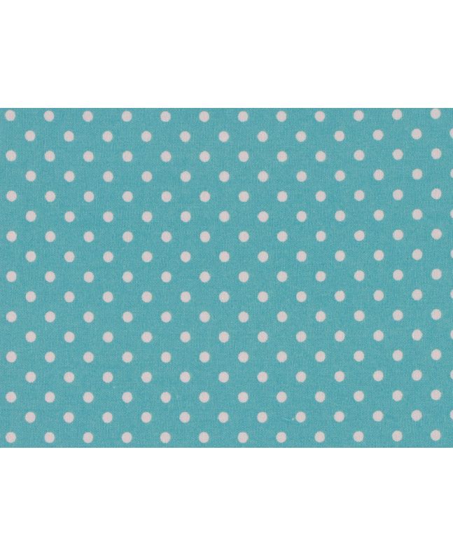 Mini Dots Cotton Poplin Print, Pale Turquoise