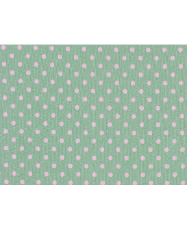 Mini Dots Cotton Poplin Print, Pastel Green