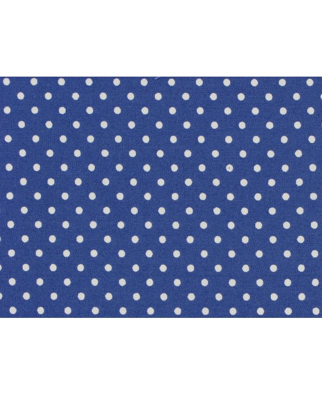 Mini Dots Cotton Poplin Print, Royal