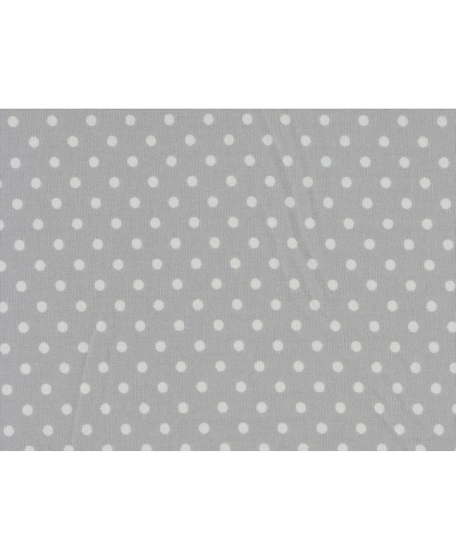 Mini Dots Cotton Poplin Print, Silver