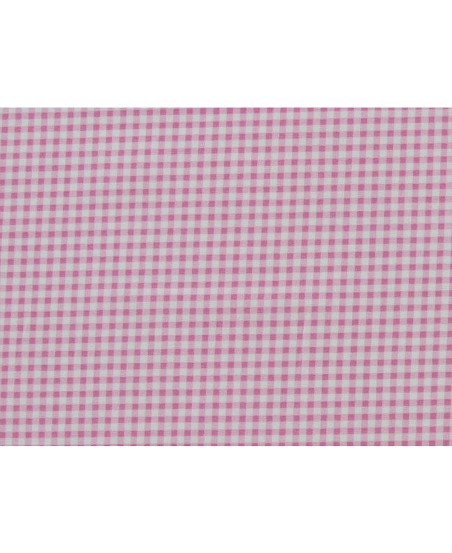 Mini Gingham Cotton Poplin Print, Pink