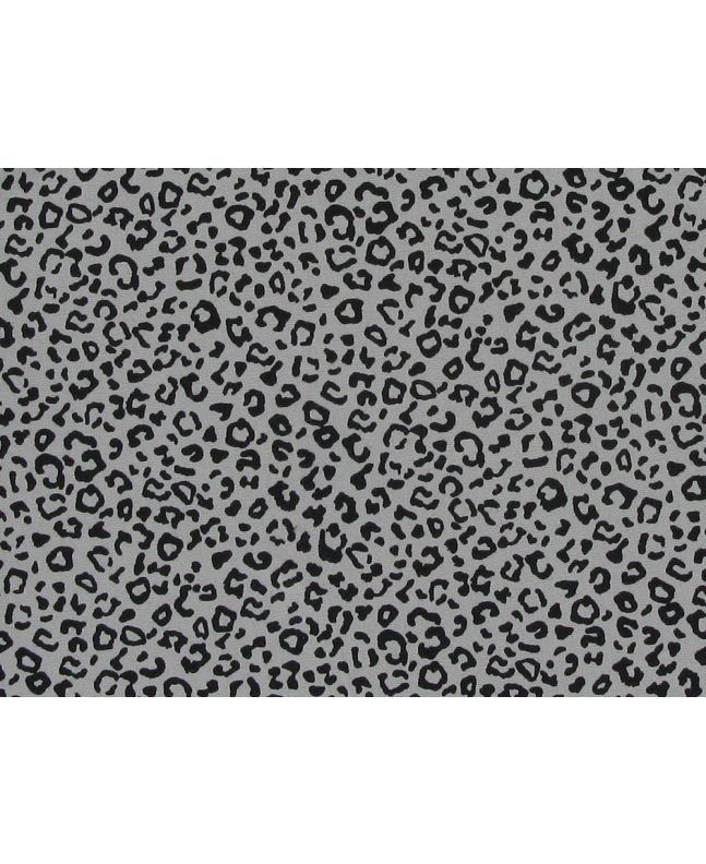 Mini Leopard Spots Cotton Poplin Print, Grey