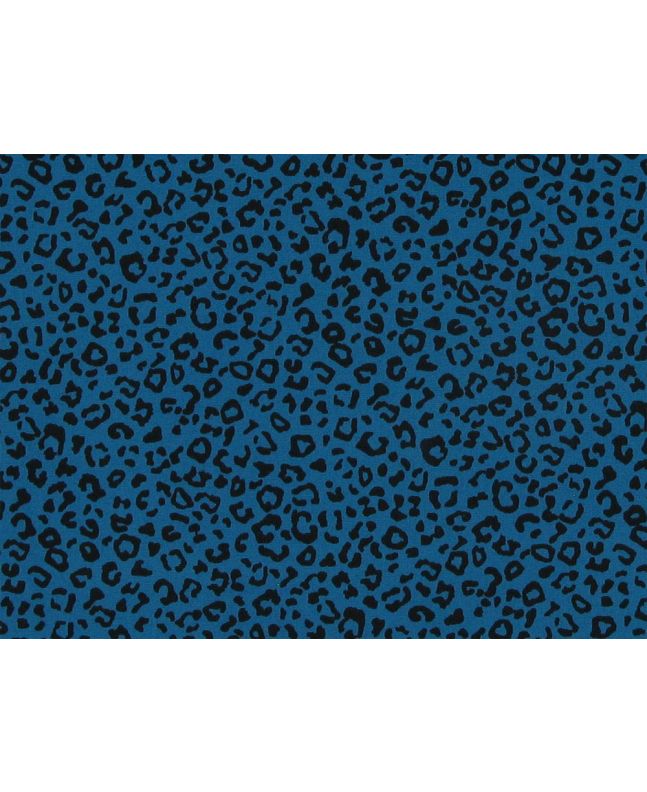 Mini Leopard Spots Cotton Poplin Print, Petrol