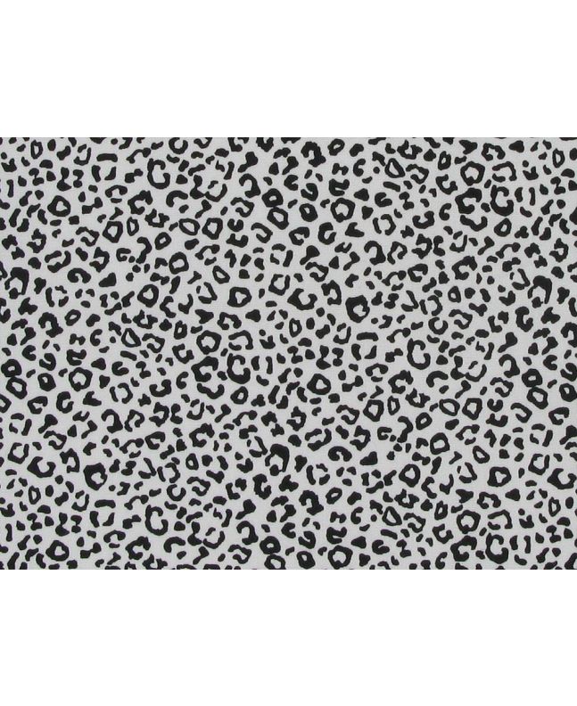 Mini Leopard Spots Cotton Poplin Print, White