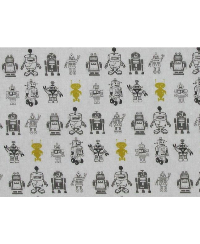 Mini Robots Cotton Print