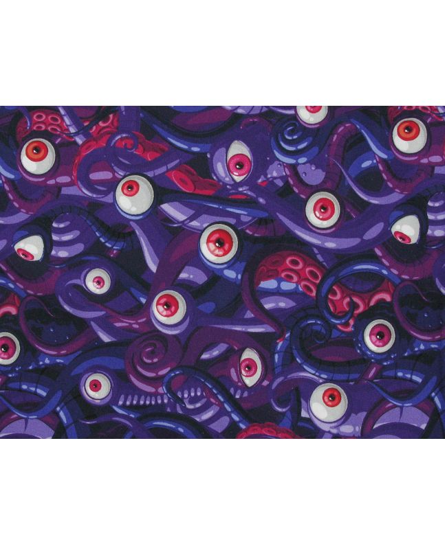 Monsters Eyes Cotton Jersey