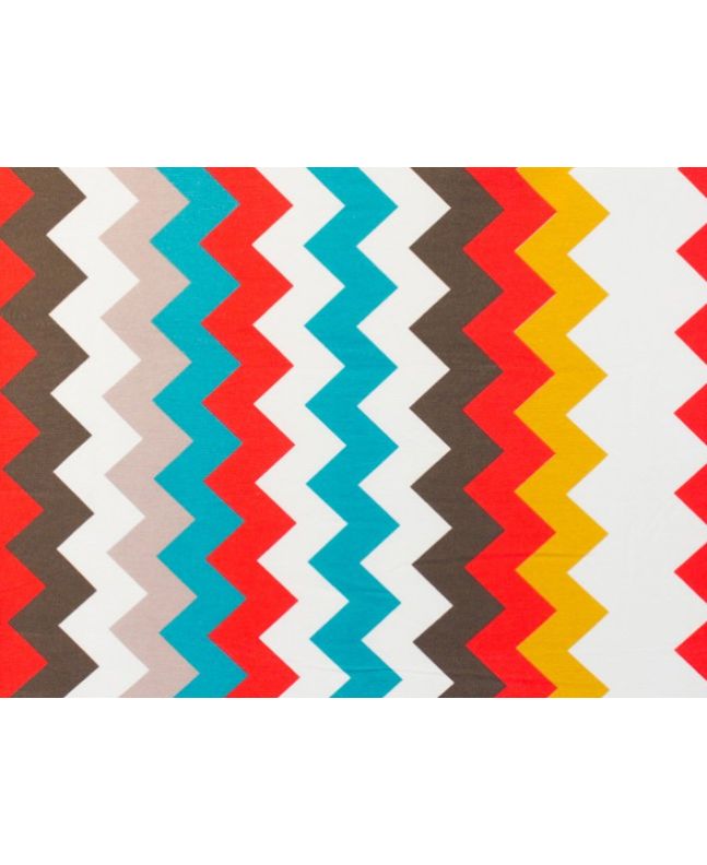 Multi Chevron Printed Canvas