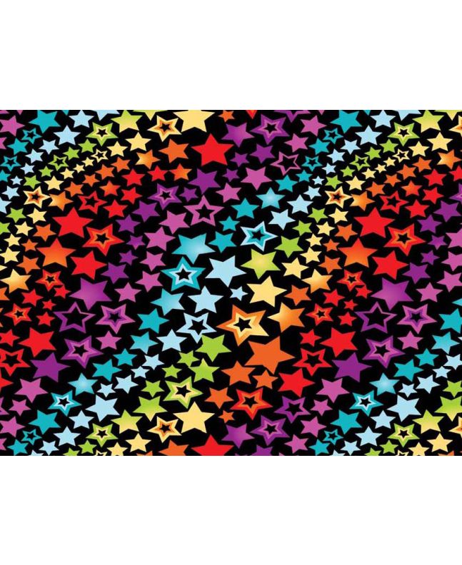 Multi Star Wave Cotton Print