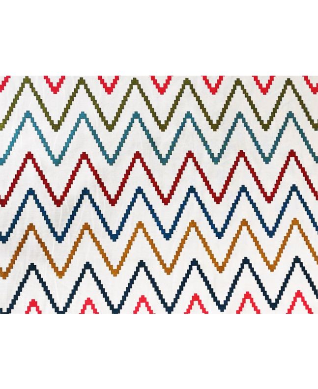Multi Step Zig Zag Printed Canvas