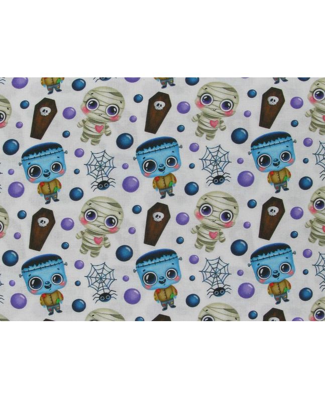 Mummy Halloween Cotton Print
