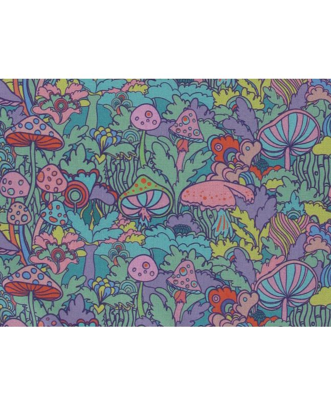Mushroom Day Dreams Cotton Print