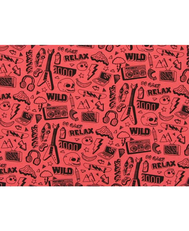 Music Nerd Cotton Jersey Roll End, 2.1m
