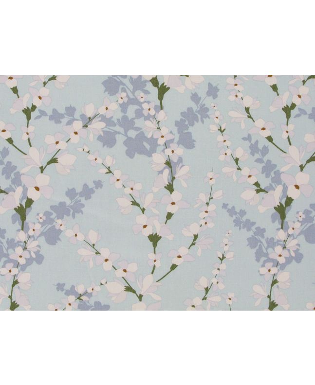 Nagoya Blossom Cotton Poplin Print, Sky
