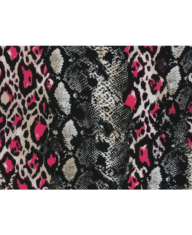 Neon Reptile Cotton Jersey, Pink