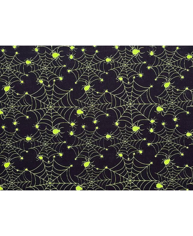 Neon Spider Web Cotton Print