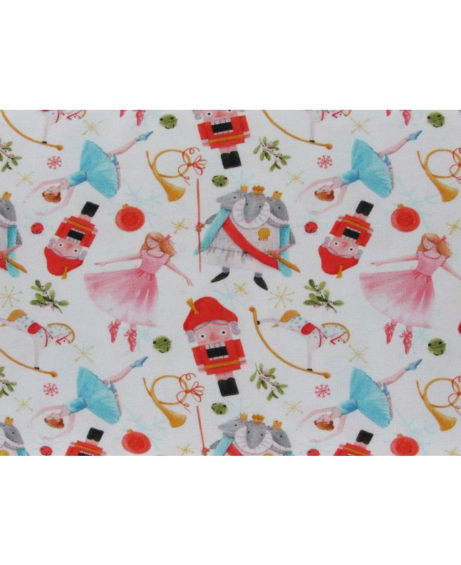 Nutcracker Christmas Ballet Cotton Jersey