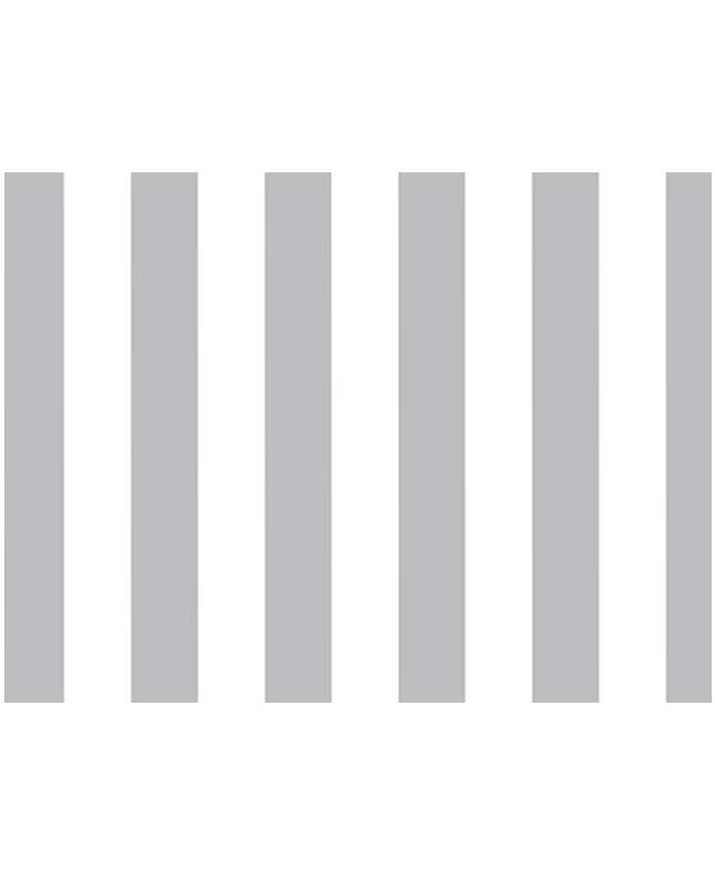 One Inch Stripe Cotton Poplin, Light Grey