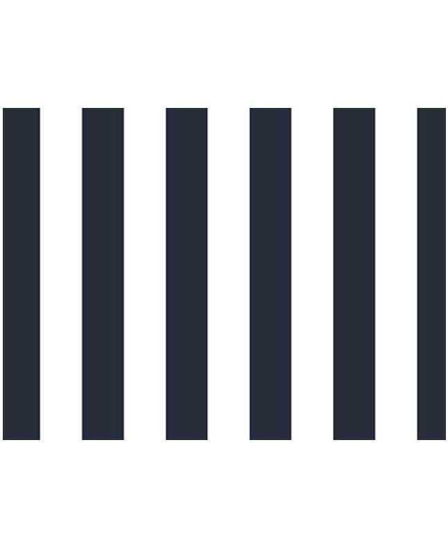 One Inch Stripe Cotton Poplin, Navy
