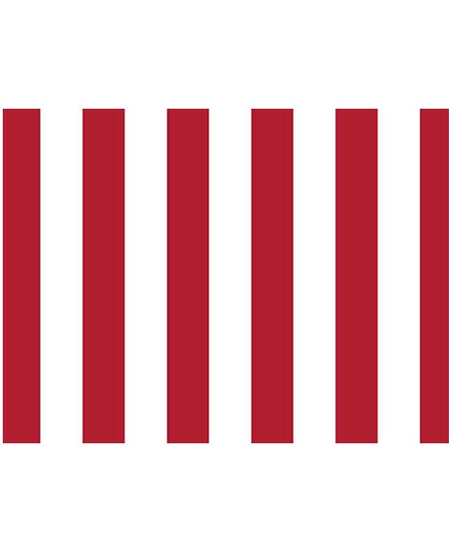 One Inch Stripe Cotton Poplin, Red